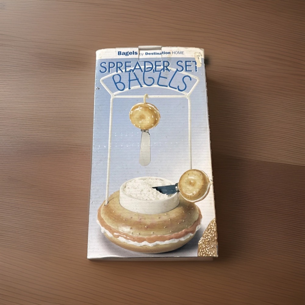BAGELS by Destination Home Spreader Set Vintage Breakfast Party Storyteller Arts